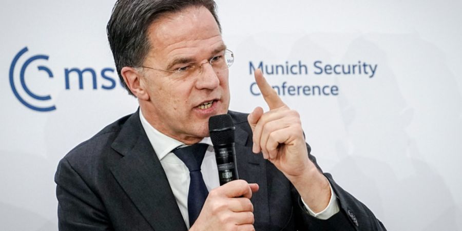 ARCHIV - Mark Rutte, Generalsekretär der Nato, spricht bei der 62. Münchner Sicherheitskonferenz (MSC). Foto: Kay Nietfeld/dpa