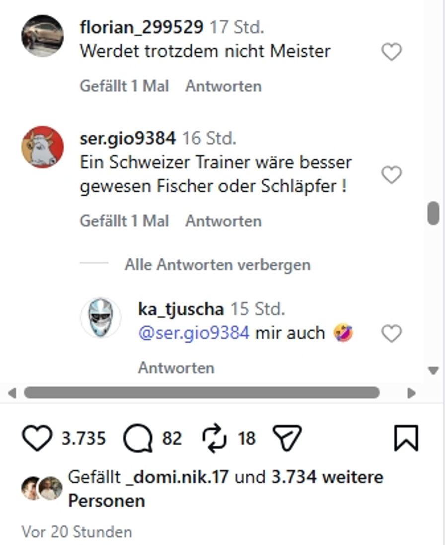 Sie sind eindeutig in der Minderheit, aber trotzdem vorhanden: Negative Kommentare.
