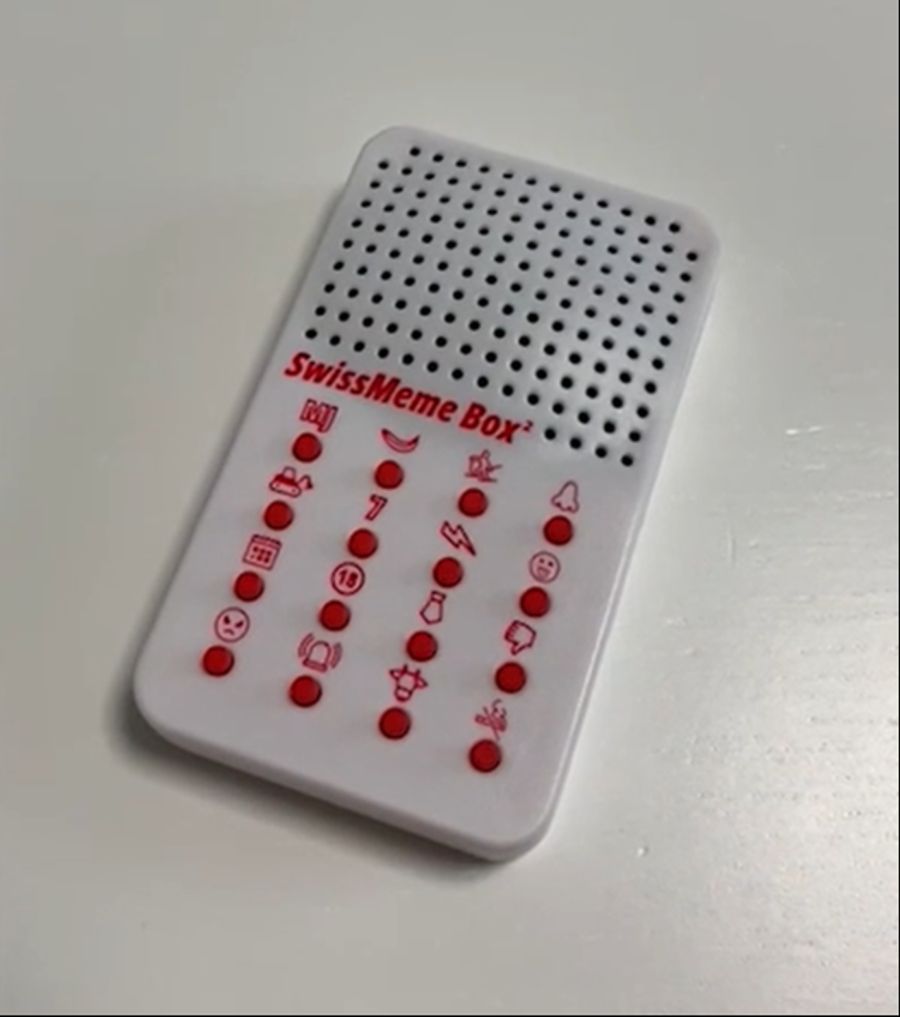 Wer bei einer der Soundboxen von «Swissmeme» auf den Knopf mit dem Bagger-Symbol drückt, hört den «Richi»-Tadel.