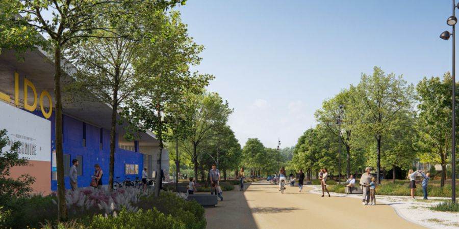 Beim Strandbad Lido in der Stadt Luzern soll eine Flaniermeile entstehen. (Visualisierung)