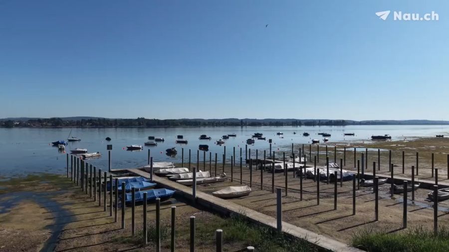 Der Hafen von Gaienhof-Horn wird gemäss den Erwartungen des Hafenmeisters in zwei Wochen komplett trocken sein.
