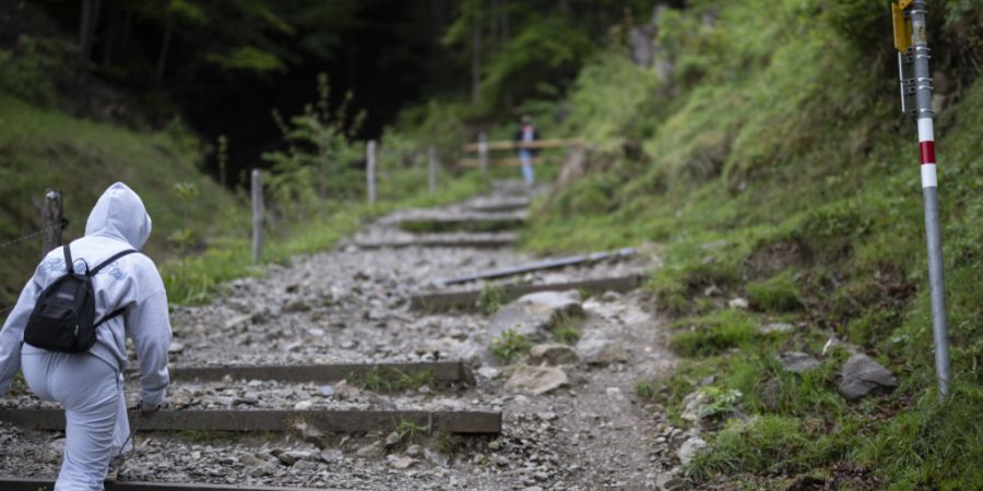 Die dreiköpfige Wandergruppe war bei starkem Regen und Wind unterwegs. (Symbolbild)