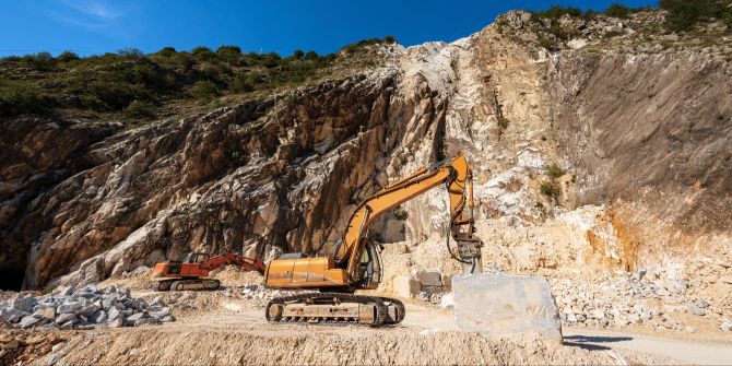 Bagger Baumaschinen Gebirge Alben