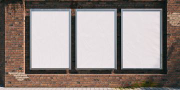 Reklame Vitrine Werbung Plakat