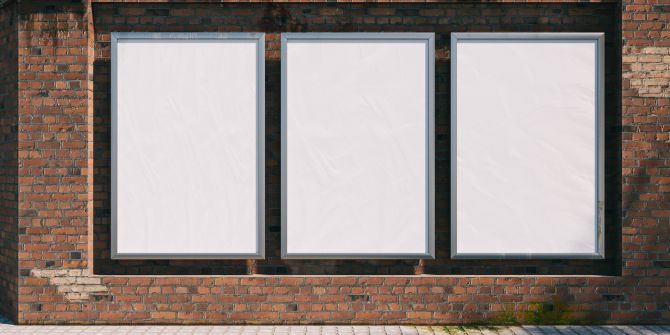 Reklame Vitrine Werbung Plakat