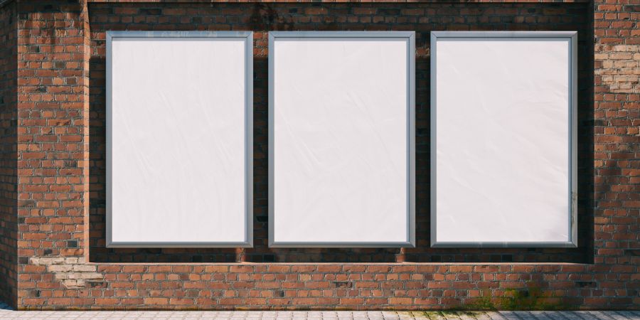 Reklame Vitrine Werbung Plakat