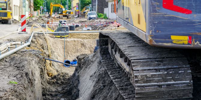 Kanalisation Bauarbeiten Strassenarbeiten Sanierung