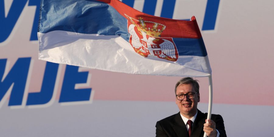 ARCHIV - Der serbische Präsident Aleksandar Vucic. Foto: Darko Vojinovic/AP/dpa