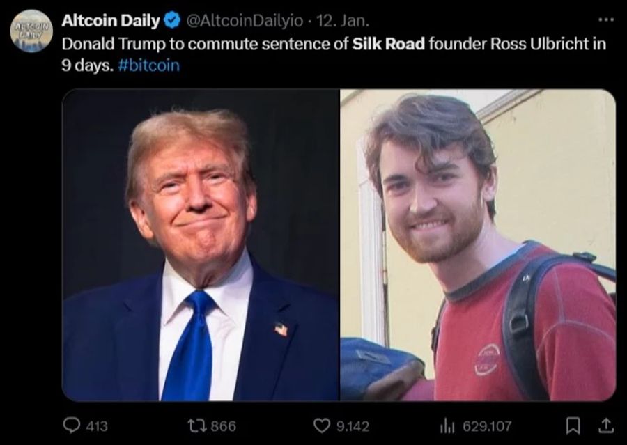 Trump Ulbricht Bitcoin