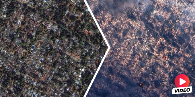 L.A.-Feuer - Vorher-Nachher-Bilder zeigen Ausmass der Zerstörung