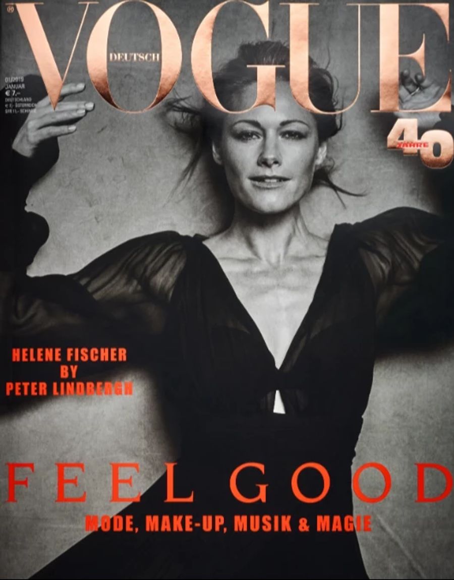 Helene Fischer ohne Schminke auf dem «Vogue»-Cover.