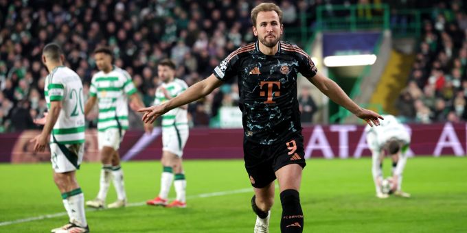 Harry Kane trifft für Bayern München gegen Celtic Glasgow in der Champions League. Champions League Celtic Bayern