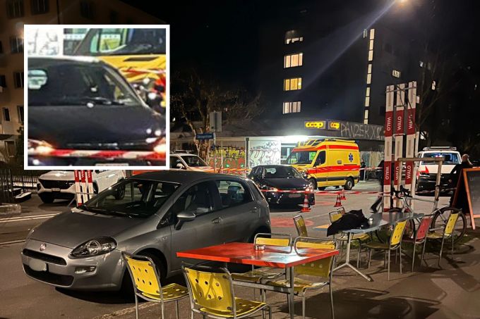 Im Berner Länggasse-Quartier wurde auf eine Person in einem Auto geschossen. Die Einschusslöcher sind gut zu sehen. länggasse