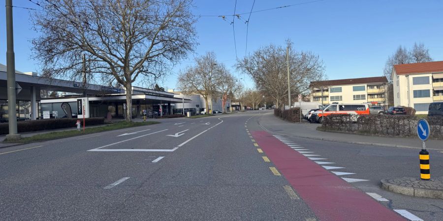 Unfallstelle Zürcher Strasse