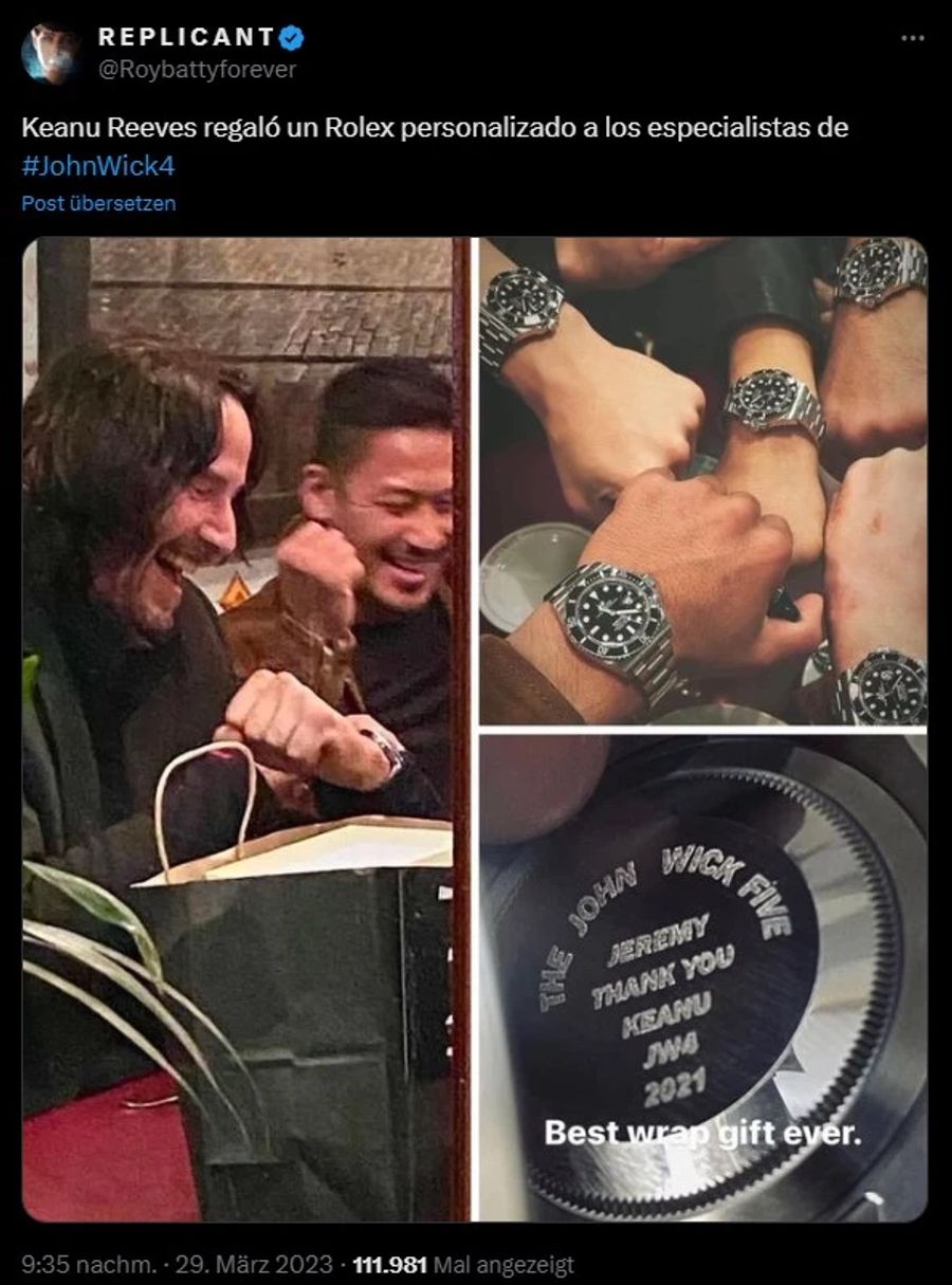 Keanu Reeves gestohlene