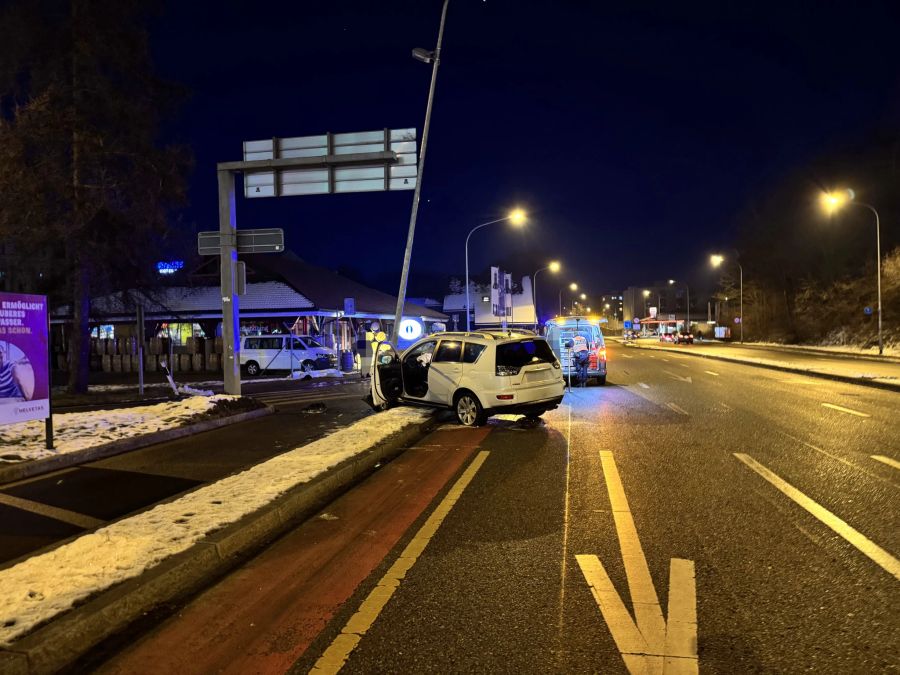 Unfallort Zürcher Strasse in St. Gallen.