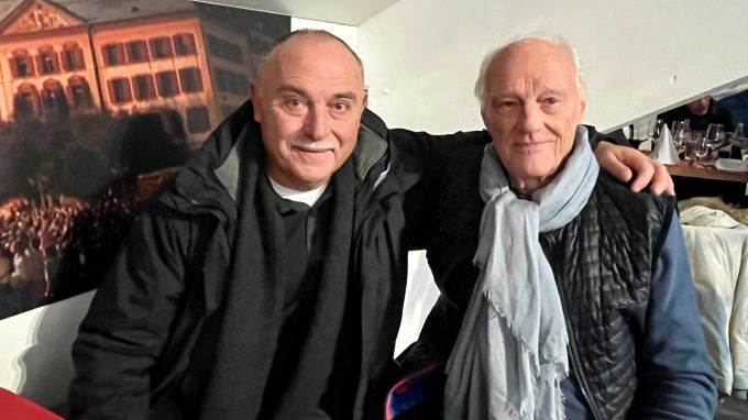 Alvaro Lopez (Rekordspieler des FC Sion, l.) und der ehemalige Trainer Jean-Claude Donzé. FC Sion