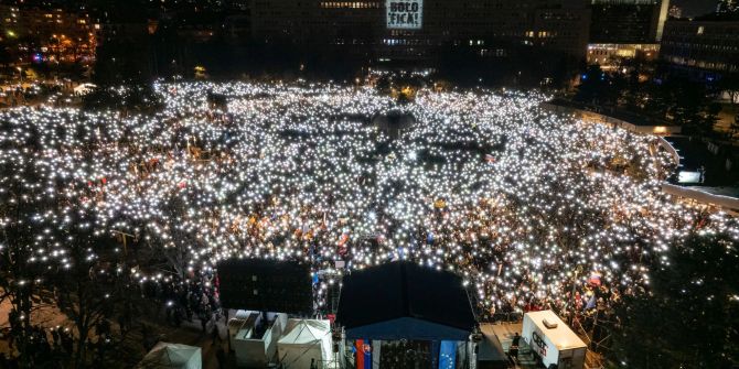 Demonstranten in Bratislava