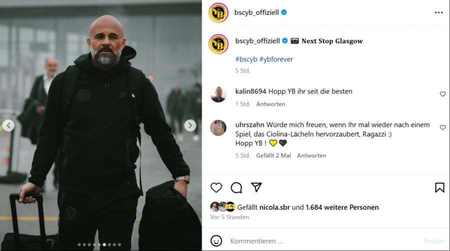 Trainer Giorgio Contini ist guter Dinge.