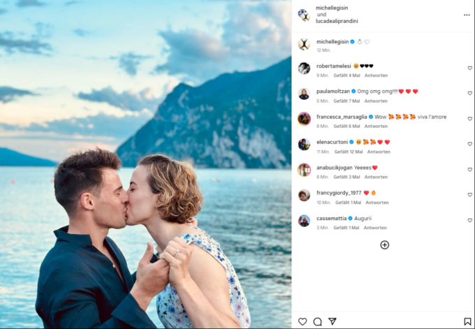 Michelle Gisin und ihr Luca haben sich verlobt. Michelle Gisin