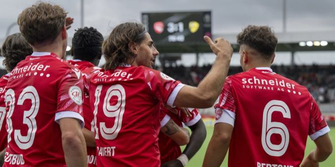 Der FC Thun feiert gegen Schaffhausen einen Heimsieg. (Archivbild) FC Thun