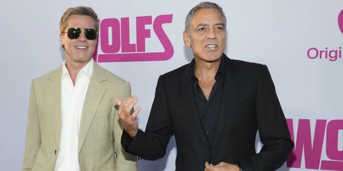 «Wolfs»-Premiere - Brad Pitt und George Clooney pflegen ihre Bromance