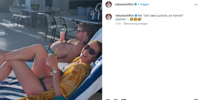 Mit diesem Bild sorgt Mikaela Shiffrin für einen Lacher im Netz. Mikaela Shiffrin