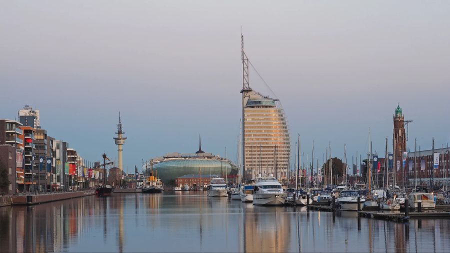 Stadtbild von Bremerhaven in Norddeutschland.