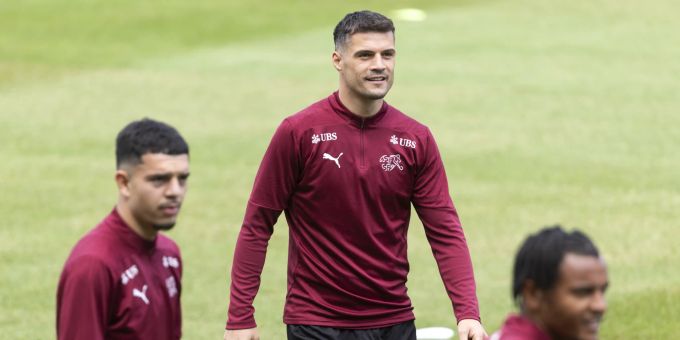 Granit Xhaka steht mit der Schweizer Nati vor dem Beginn der EM 2024 in Deutschland. Granit Xhaka em 2024