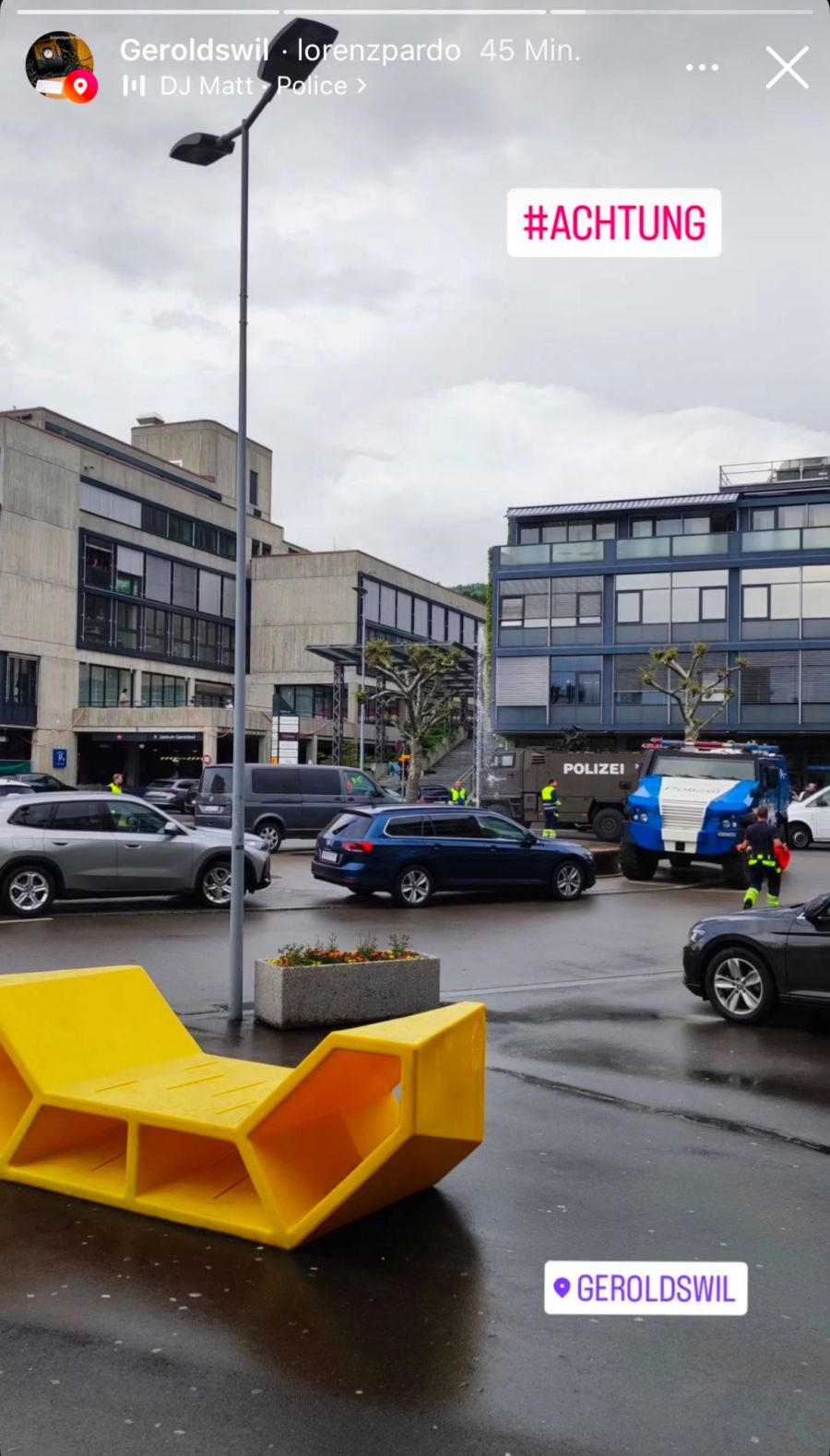 Polizeieinsatz in Geroldswil ZH.