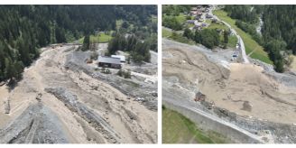 Rutschungen - Weiterhin angespannte Lage im Val de Bagnes VS