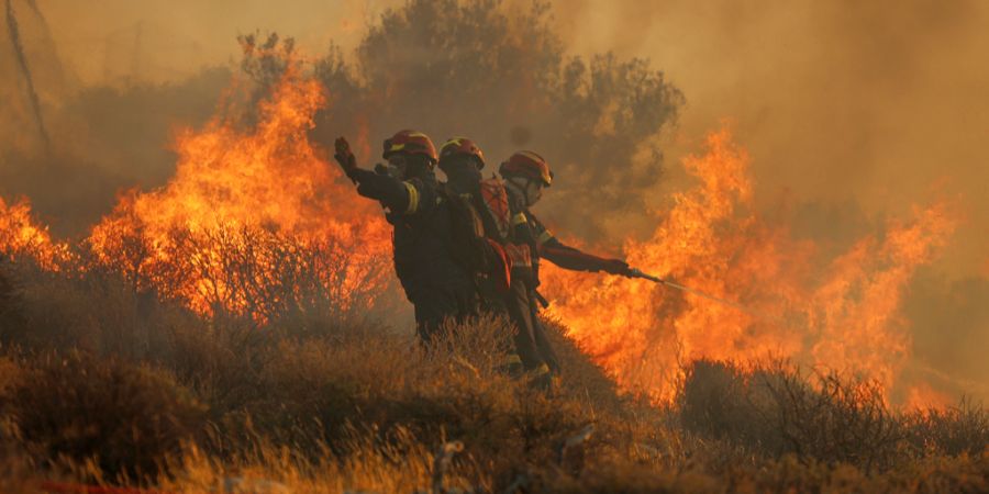 Waldbrand Kreta Feuerwehr