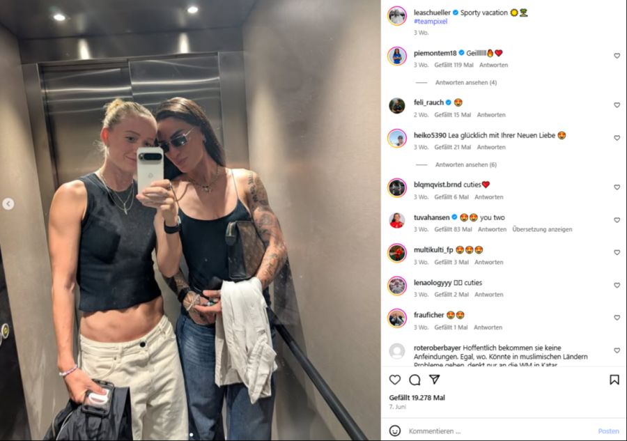 Lea Schüller (27) und Martina Piemonte (27) sind ein Paar.