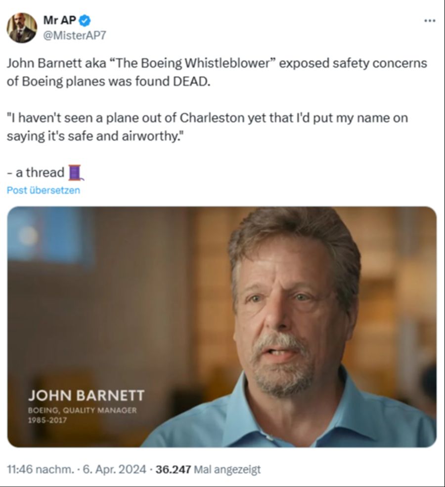 John Barnett Boeing