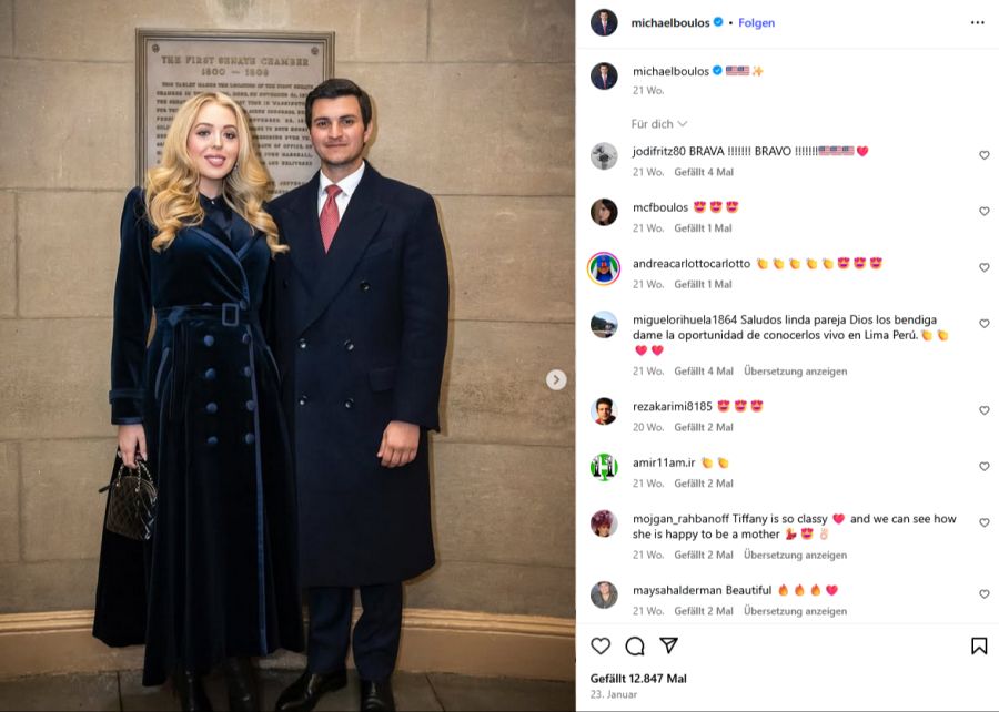Michael Boulos war auf dem Kasernenareal ohne seine Ehefrau Tiffany Trump unterwegs.