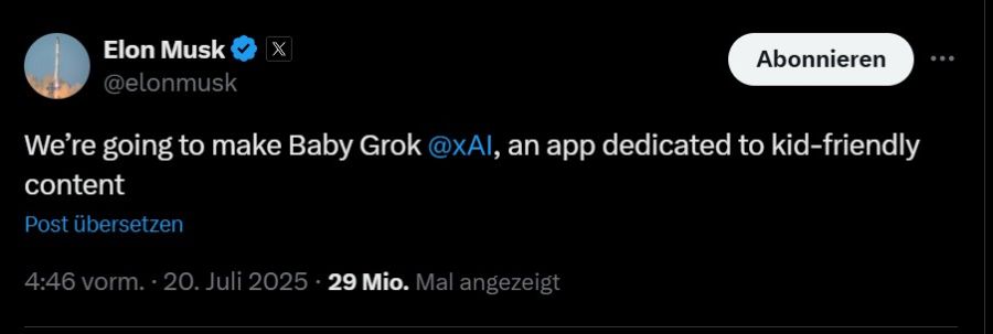 Elon Musk Baby Grok