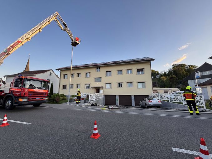 In St. Margrethen hat ein Brand zu starker Rauchentwicklung geführt. Brand in St. Margrethen