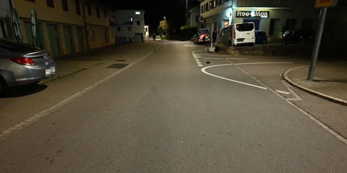 Die Unfallstelle in Bazenheid, wo ein Mann von einem Auto angefahren wurde. Unfallstelle in Bazenheid