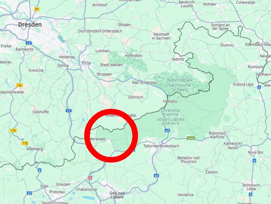 Die Tyssaer Wände befinden sich nahe der deutsch-tschechischen Grenze bei Dresden.