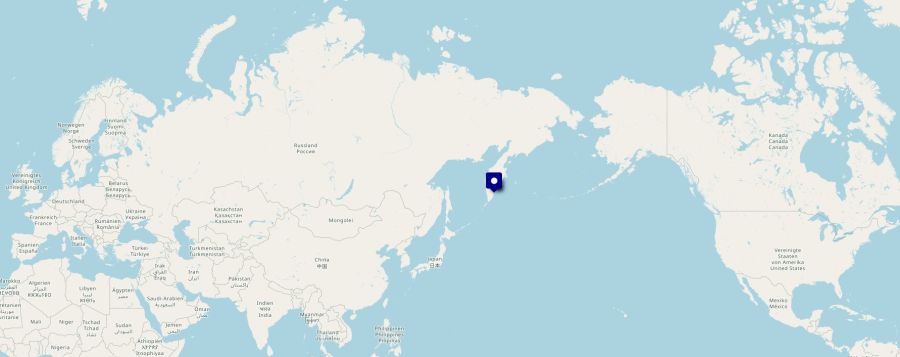 Russland Karte Kamtschatka