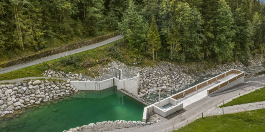 Die Wasserfassung des Wasserkraftwerks Turbach, das neu in Betrieb genommen wurde.