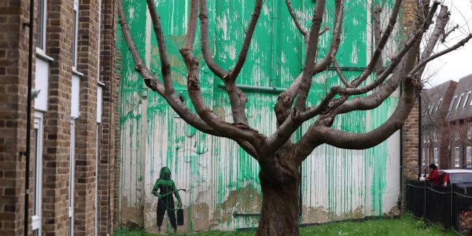 Dieses Werk in London stammt wohl von Banksy. (Archivbild) Banksy London