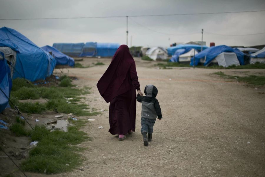 Blick auf das Lager Camp Roj in Nord-Syrien.