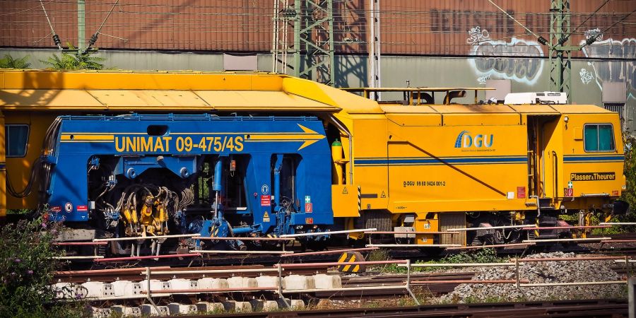 Bahn Baustelle Nachtarbeiten