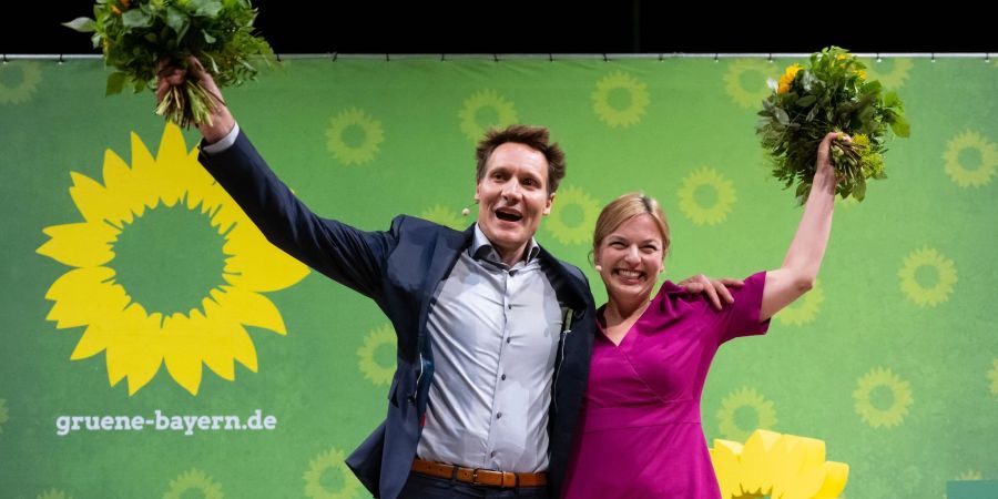 Die beiden Fraktionsvorsitzenden im bayerischen Landtag, Ludwig Hartmann und Katharina Schulze, führen die Grünen auch in die Wahl im kommenden Jahr.