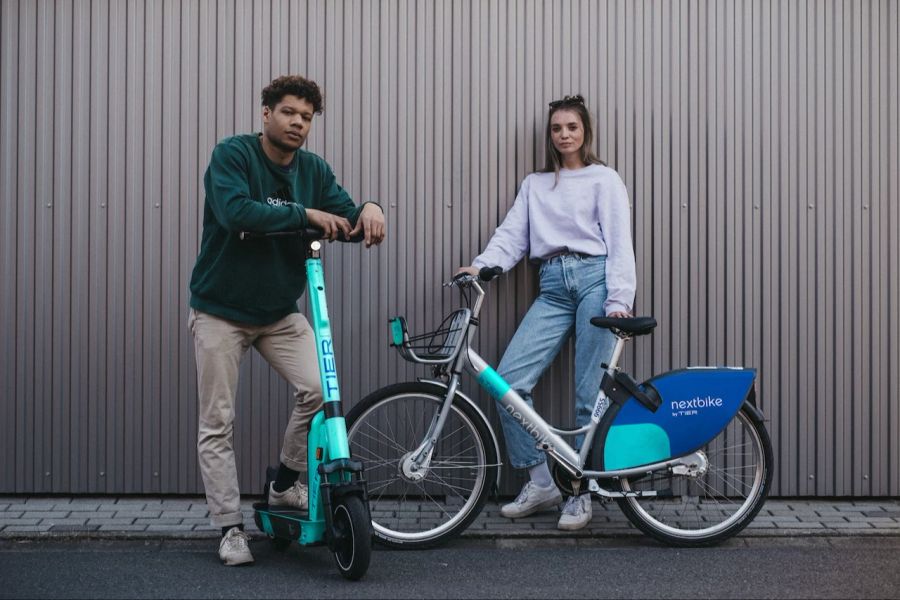 Frau Mann Bikes Nextbike Antrieb