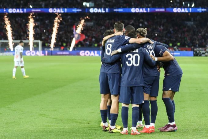 Paris Saint-Germain freut sich über den Sieg gegen Marseille. Paris Saint-Germain