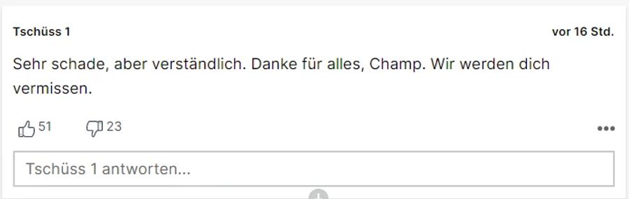 Dieser Lesende wird den Maestro vermissen.