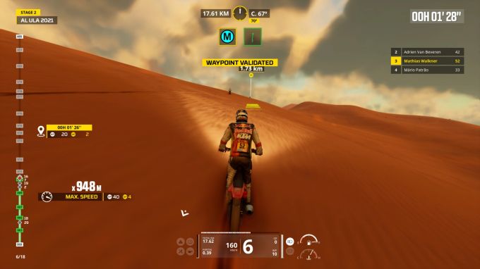 Im Sport-Modus bietet «Dakar Desert Rally» eine unterhaltsame Dünen-Hatz – auch wenn die KI manchmal irritiert. Dakar Desert Rally