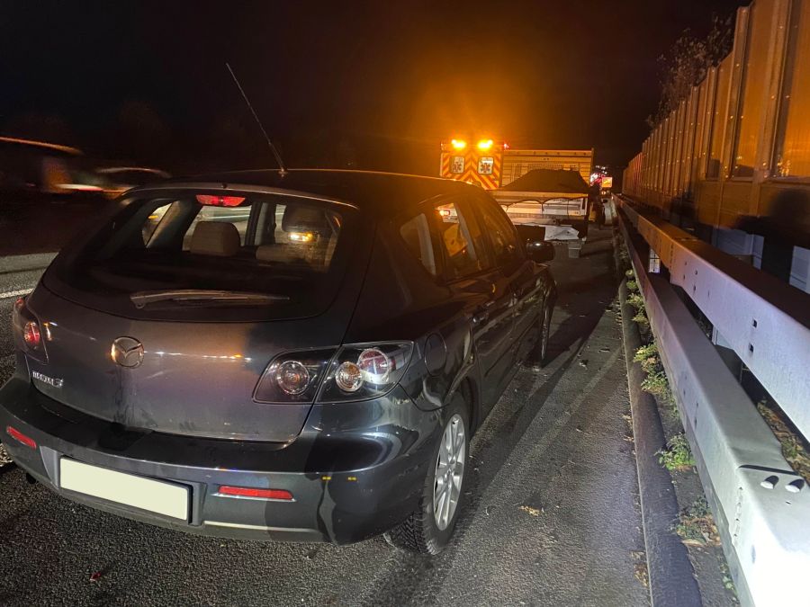 Bei einer Auffahrkollision auf der A4 entstand ein Sachschaden.